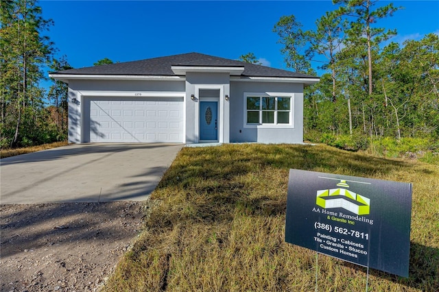 view of front of house featuring a garage