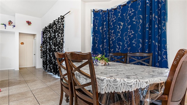 view of tiled dining room