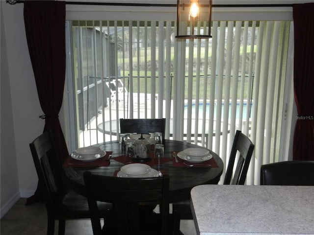 view of dining space