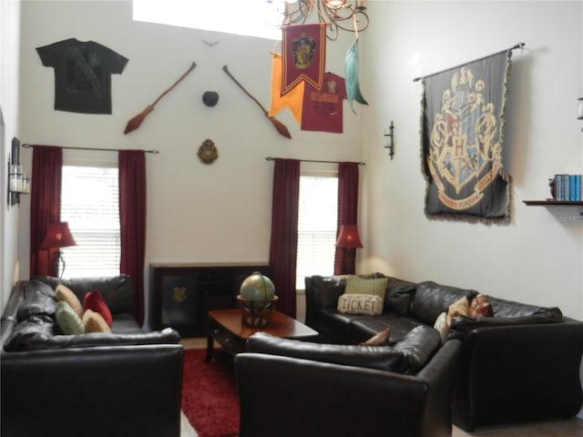 2803 Lido Key Ct, Kissimmee, FL 34747 - living room featuring a chandelier and carpet flooring