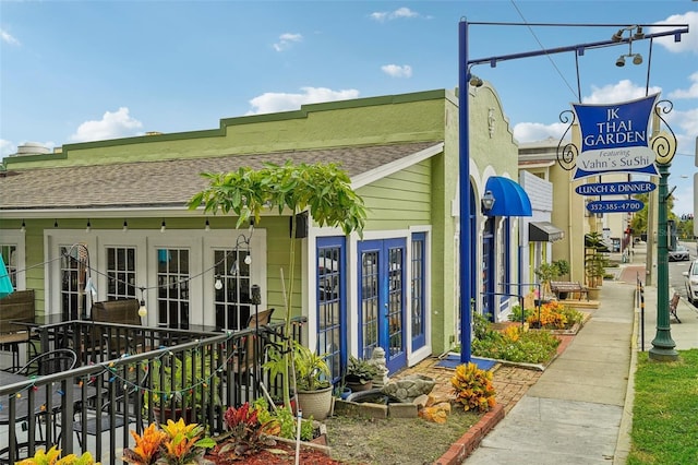 exterior space with french doors