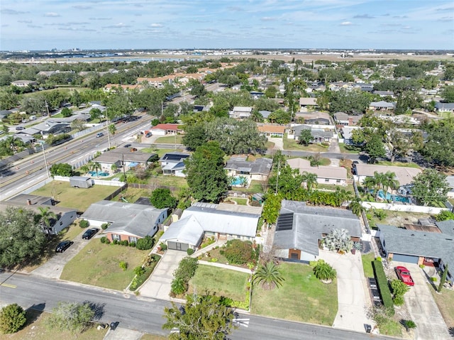 bird's eye view featuring a residential view