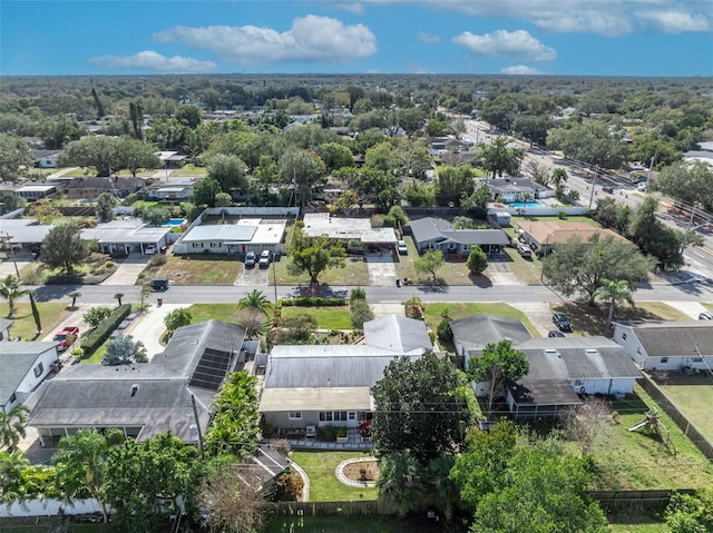 bird's eye view with a residential view