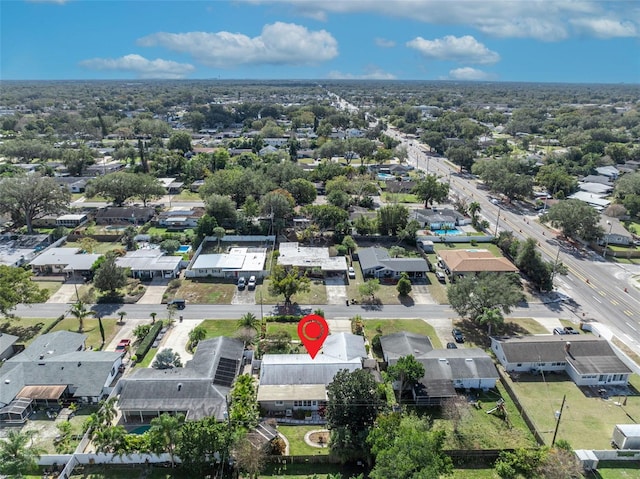 drone / aerial view with a residential view