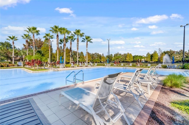 view of pool with a patio area