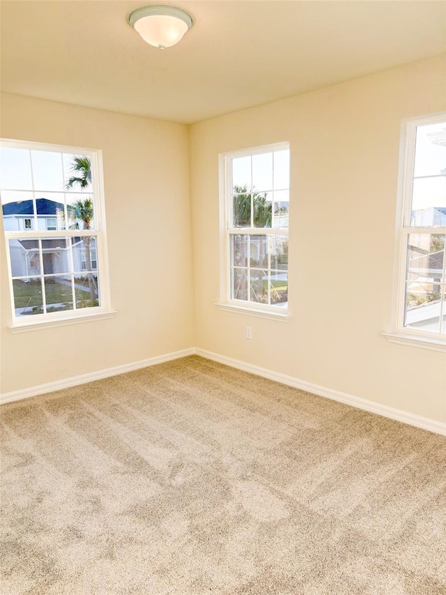 view of carpeted spare room