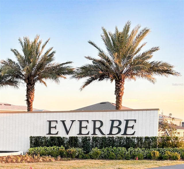 view of community sign