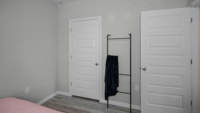 bedroom featuring light hardwood / wood-style floors