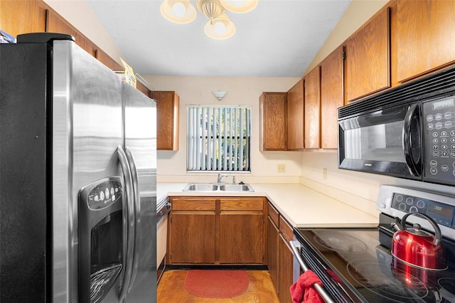 kitchen with sink and stainless steel appliances