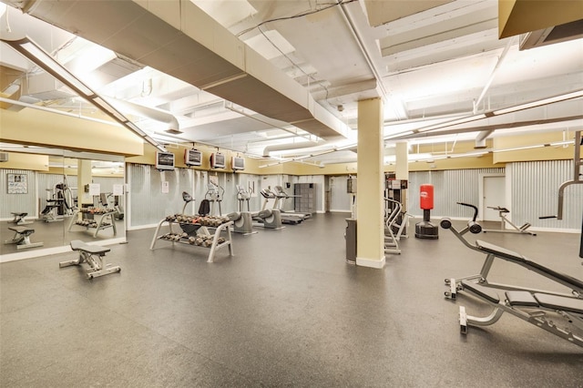 view of exercise room