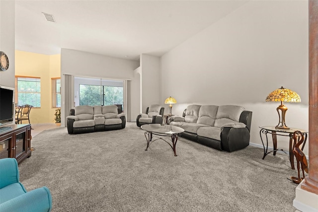 view of carpeted living room