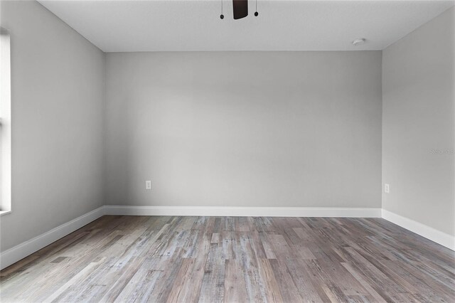 1952 Piedmont Ct, Mascotte, FL 34753 - unfurnished room with wood finished floors, baseboards, and ceiling fan