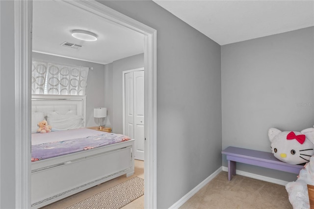 view of carpeted bedroom