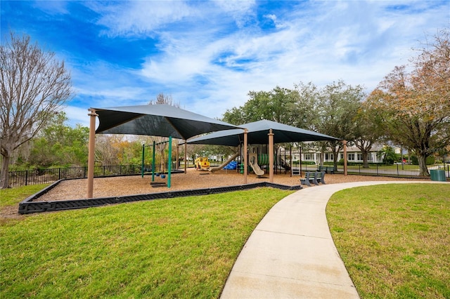 exterior space with a lawn