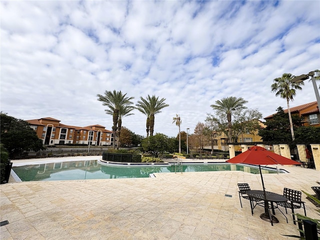 view of pool with a patio