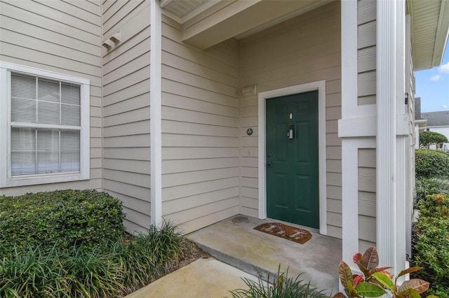 view of doorway to property