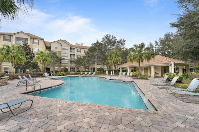 view of pool with a patio