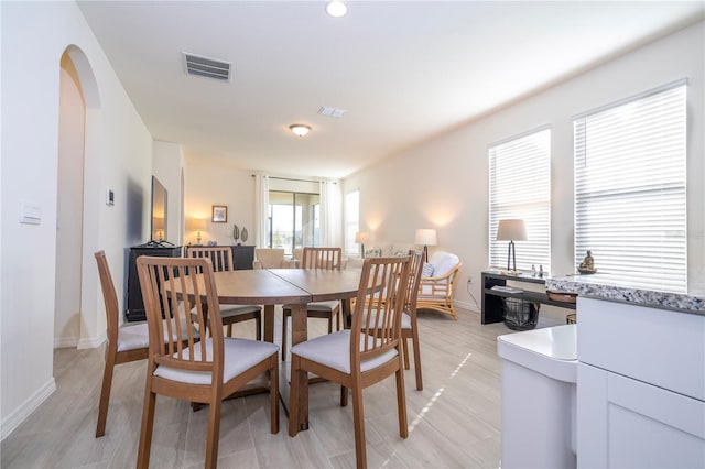 view of dining space