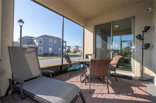 view of sunroom