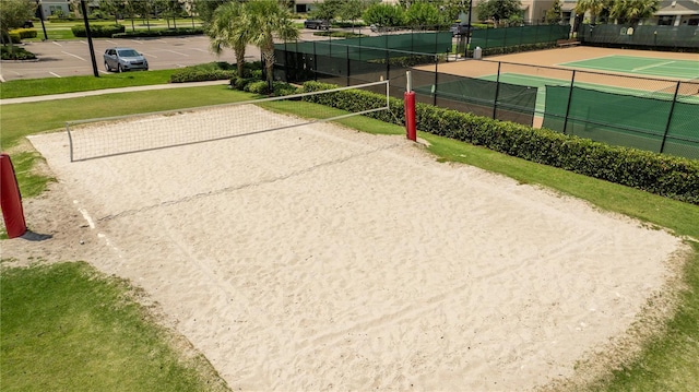 surrounding community featuring volleyball court