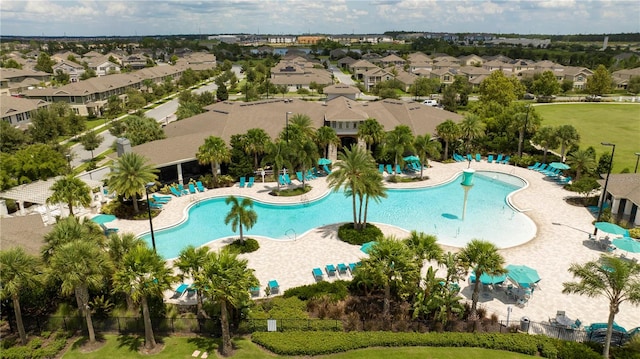 view of pool with a patio area