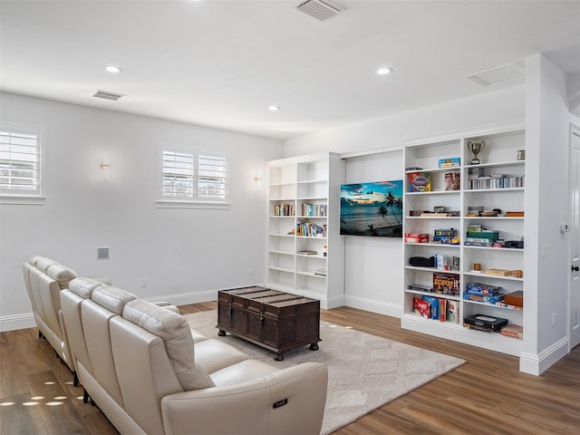 living room featuring hardwood / wood-style floors