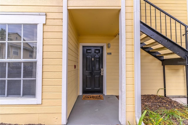 view of doorway to property