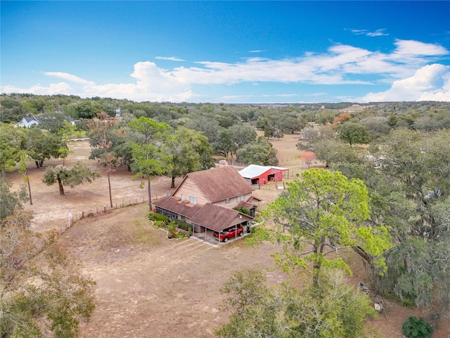 drone / aerial view featuring a rural view