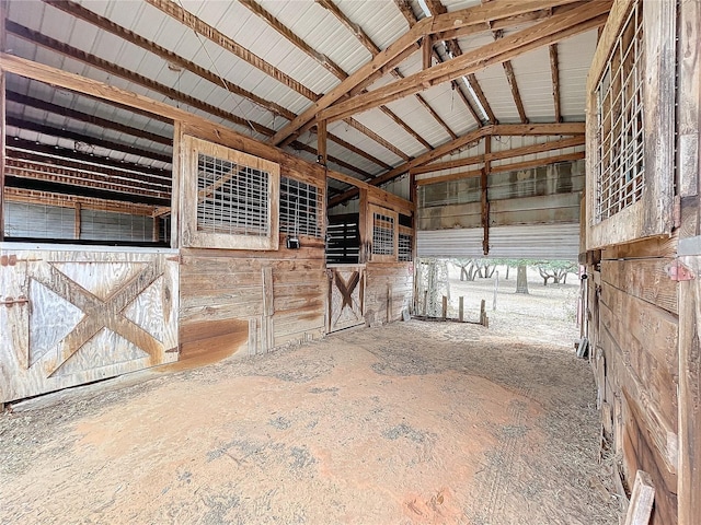 view of horse barn