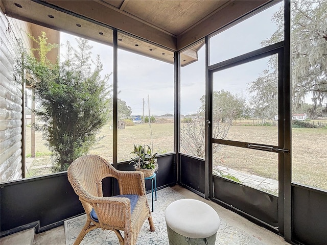 view of sunroom