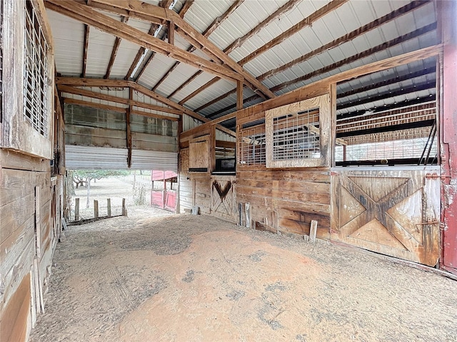 view of horse barn