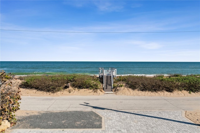 property view of water with a view of the beach