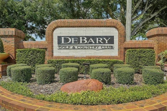 view of community sign