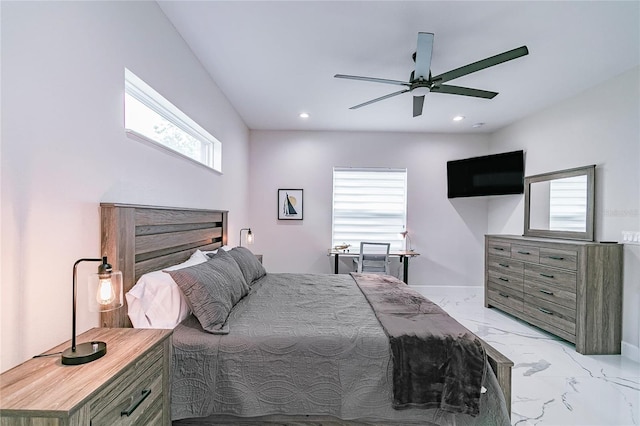 bedroom with ceiling fan