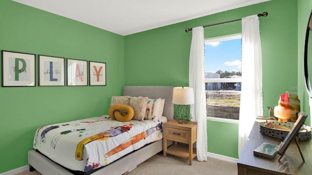 view of carpeted bedroom