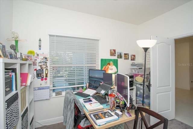 view of home office