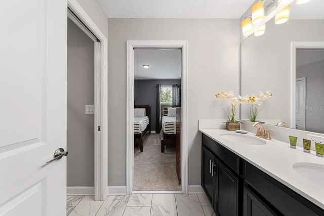 bathroom with vanity