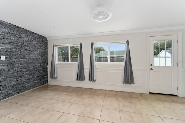 interior space with light tile patterned flooring