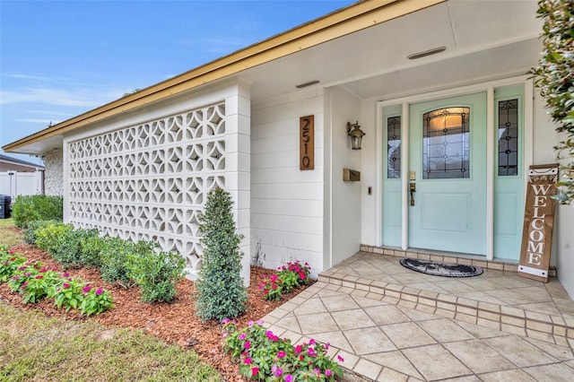 view of doorway to property