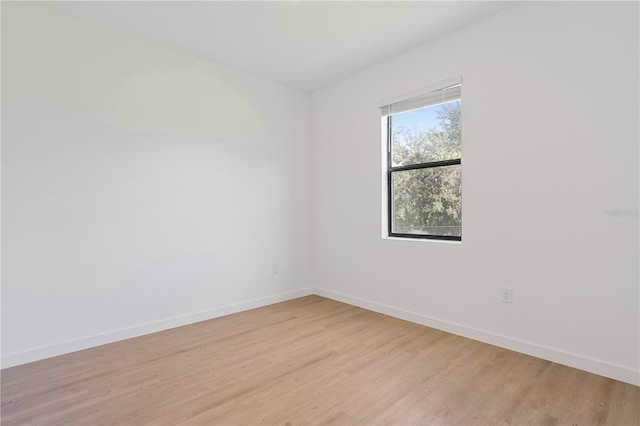 empty room featuring light hardwood / wood-style floors