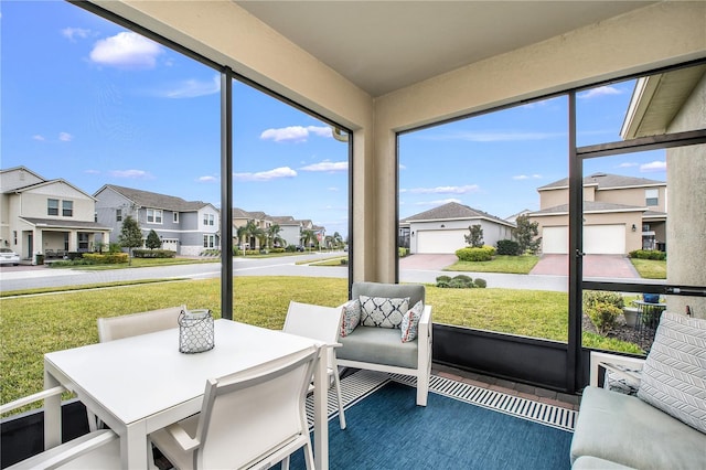 view of sunroom