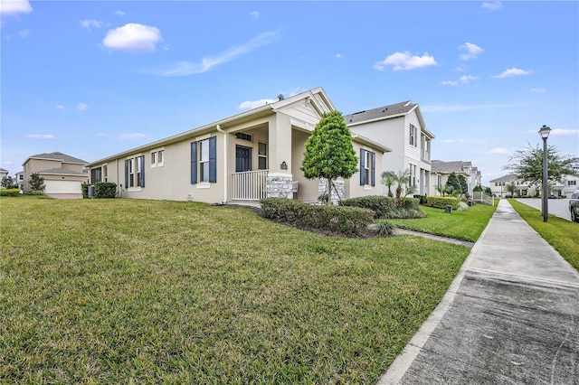 view of property exterior featuring a yard