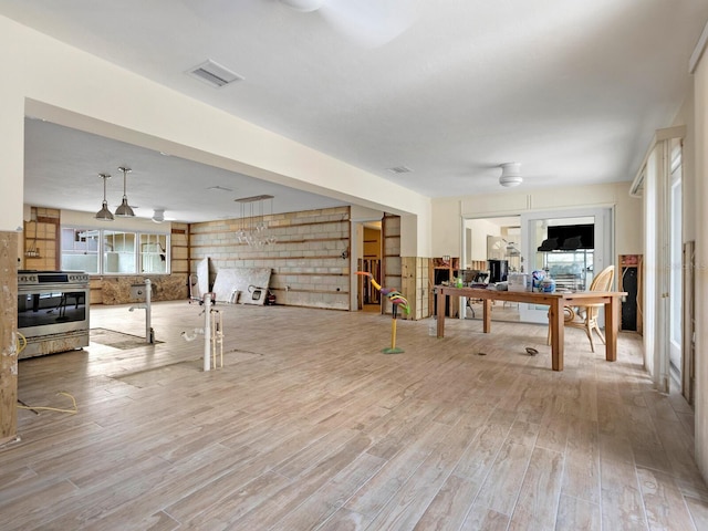 interior space featuring light hardwood / wood-style floors