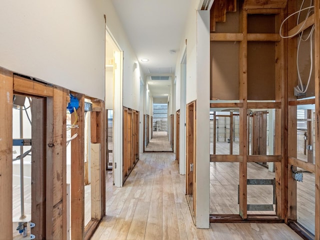 hall featuring hardwood / wood-style flooring