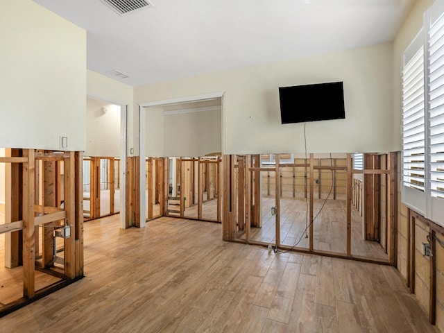 interior space with light wood-type flooring