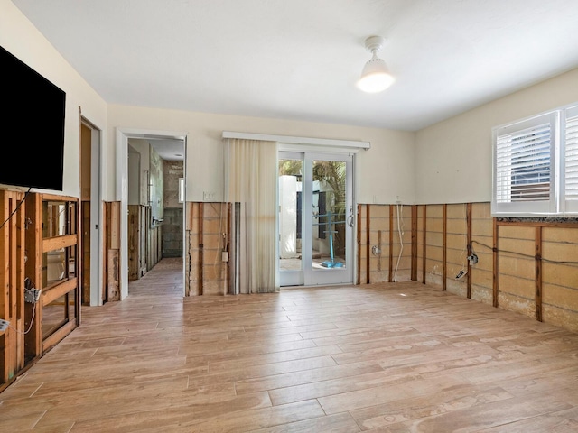 empty room featuring light hardwood / wood-style flooring