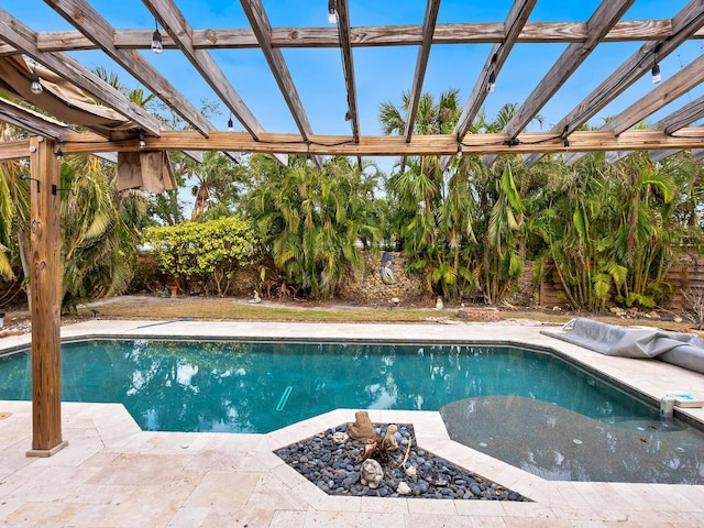 view of pool with a pergola