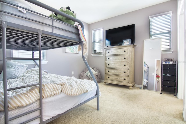 view of carpeted bedroom