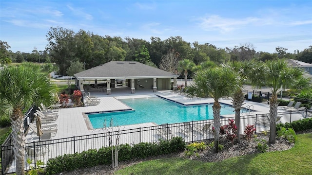 view of pool with a patio