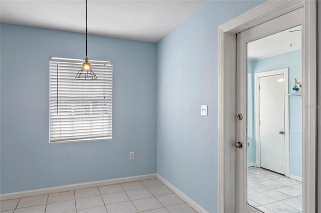 view of tiled empty room